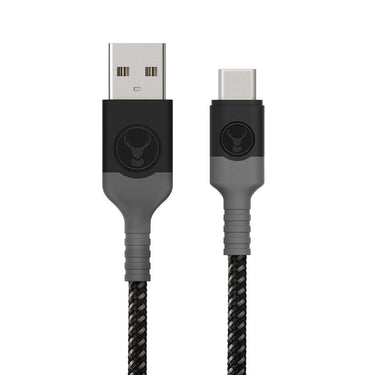 bonelk usb to usb-c cable, long-life series 1.2 m black/grey